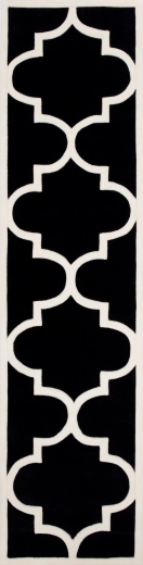 Chodnik 'Fez II' z akrylu  <br>z marokańskim wzorem<br>czarny