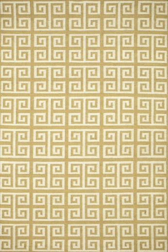 Dywan 'Pantheon' z wełny żółto - biały